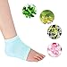 Coopay 3 Pairs Vented Moisturizing Gel Heel Socks Day Night Open Toe Care Socks for Dry Hard Cracked Skin (Pink, Turquoise, Grey)
