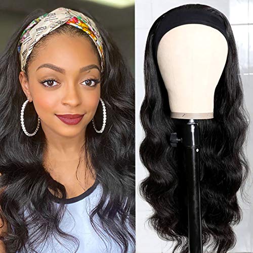 Headband Wigs Human Hair Body Wave 16 Inch Wet and Wavy wigs Human Hair Headband Wig Brazilian Virgin hair Human Hair Wig Natural Color