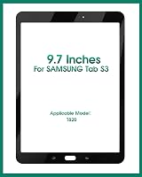 SRJTEK For Samsung Galaxy Tab S3 T820 Outer Screen Glass Replacement Black view 3