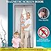 Magnetic Screen Door, Feewer Full Frame Velcro Heavy Duty Reinforced Mesh Fits Doors Up to 36x82inch Bug Screen, Keeps Bugs & Mosquitoes Out, Pet and Toddler Friendly