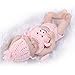 Funny House Cute Mini 10Inch 26cm Full Body Silicone Vinyl Realistic Looking Reborn Baby Dolls Lifelike Baby Girl Doll Pink Knit Wear Xmas Gift Birthday Present