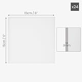 BELLE VOUS 24 Pack Blank Canvas 15x15 cm Pre Stretched Panels view 5