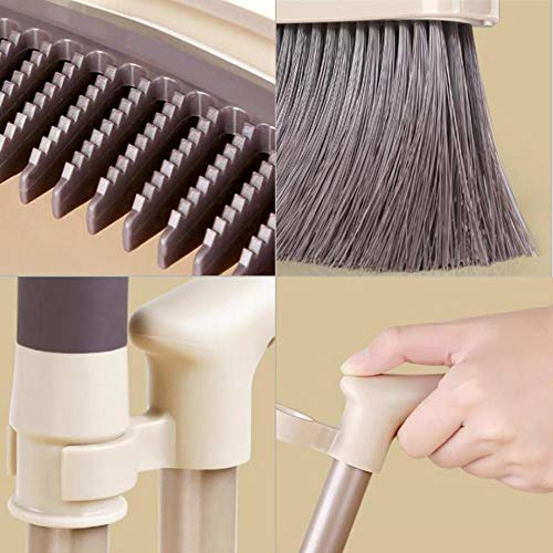 Windproof Long Comb Teeth Soft Hair, Single Non Stick Hair Windbreak Dustpan Sweeping Set for Home - Thumbnail 7
