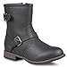 Twisted Women's AMIRA Short Buckle Strap Riding Boot - AMIRA68 BLACK, Size 9