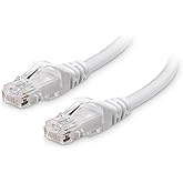 Cable Matters 10Gbps Snagless Cat 6 Ethernet Cable 100 ft (Cat 6 Cable, Cat6 Cable, Internet Cable, Network Cable) in White -