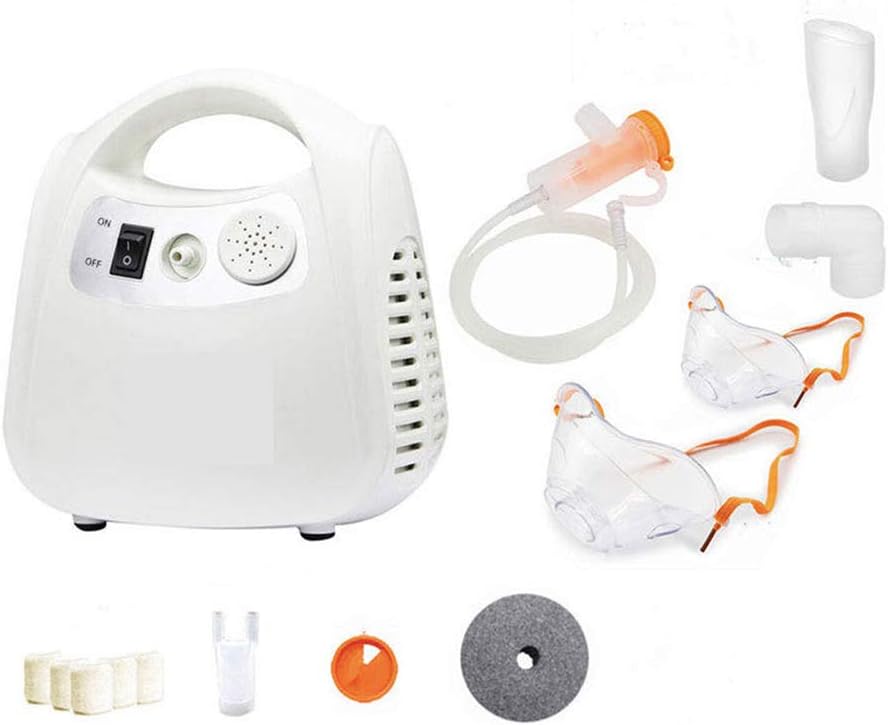 Amazon Com Nebulizer Machine For Kids Adults Babies Albuterol Portable Compressor System Personal Cool Mist Kit With Nebulizer Tubing Mouthpiece Mask Kits White By Only Warm Health Personal Care