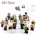 Minifigures Set of 20+7 Include Lego-Compatible Building Bricks Community Mini People and Accessories