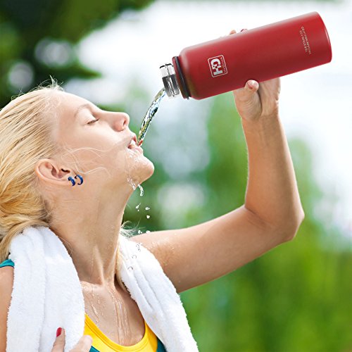 Stainless Steel Vacuum Insulated Water Bottle, Cold for 24 Hours Hot for 12 Hours, 21 OZ - 50 OZ Double Wall Thermos Flask, Travel Sports Leak Proof Drinking Bottle with Metal Strainer, BPA Free - Thumbnail 6