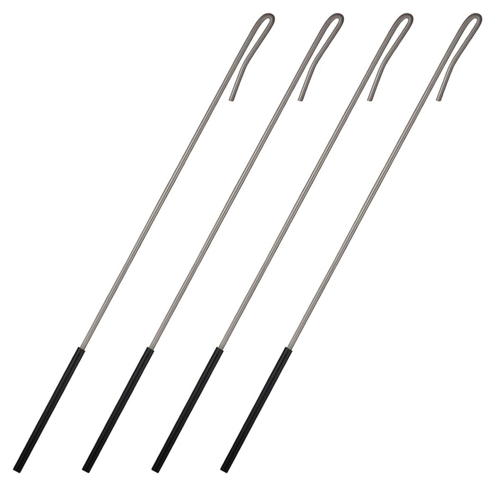 rflaueo 4pcs 16 inch Puppet Handles Arm Control Rod Metal Puppet Stick Accessory Stainless Steel Puppet Arm Control Rod Rubber Sleeve for Small and Large Puppets(U170-4)