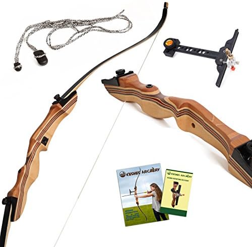KESHES Takedown Hunting Recurve Bow Archery - 62" hunting bow 15-35lb draw back weight - Right and Left handed - Included Rest, Stringer Tool, Sight and Full assembly instructions Archery