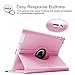 Fintie Rotating Case for iPad 4 3 2 (Old Model) 9.7 inch Tablet - 360 Degree Rotating Smart Stand Protective Cover Auto Wake/Sleep for iPad 4th Gen Retina Display, iPad 3 & iPad 2, Pink