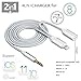 VIMVIP iPhone 7 Lightning to 3.5mm Aux Audio Cord Cable with 8Pin Extend Charger Adapter for iPhone 7 / iPhone 7 Plus to Car, Backward Compatible with iPhone 6 / 6Plus-Silver