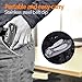 Folding Utility Knife, Heavy Duty Box Cutter Pocket Utility Knives with 11 Replaceable Stainless Steel Blades, Belt Clip, Easy Release Button, Quick Change and Lock-Back Design (Gray)