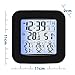 TEKCOPLUS Wireless Weather Station Thermometer with 3 Indoor Outdoor Sensor Wireless Clock Alarm Temperature Humidity Monitor Easy to Read Display with LED Back Lights