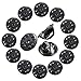 Brass Butterfly Clutch Badge Insignia Clutches Pin Backs Replacement (Black, 50 Pieces)