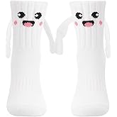 Honganda Funny Kids Baby Unisex Magnetic Holding Hand Socks - Toddler Silly Socks with Smile Design, Children 1-10 Years