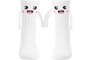 Honganda Funny Kids Baby Girl Boy Magnetic Holding Hand Socks, Toddler Silly Socks, Smile Crazy Socks for Children 1-10 Years