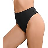 Bellecarrie Women's Thong Rave Bottoms High Waisted High Cut Bikini Bottoms…