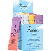 Recess Mood Powder, Magnesium L-Threonate Blend with Passion Flower, L-Theanine, Electrolytes, Magnesium Calm Support Powder Supplement -Sampler Pack, Pack of 15