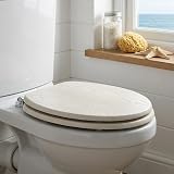 Croydex Maitland Wooden Toilet Seat White Oak Soft Close Quick Release Hinge view 9