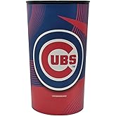 Logo Brands MLB Reusable Geometric Hardwall Plastic Cup 22oz, Set of 4 (Chicago Cubs)