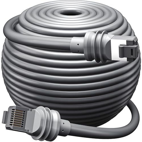Plowaroe Starlink Gen 3 Kabel 46M für Starlink Standard 3-Generation/Mini Ultralange Hochgeschwindigkeits-Ethernet-Kabel, wasserdicht als Ersatz für V