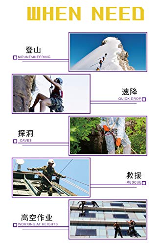 Yaesport Climbing Left Hand Ascender Rock Climbing Tree Arborist Rappelling Gear Equipment Rope Clamp for 8~12MM Rope