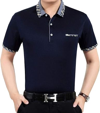 Camiseta Polo De Manga Corta con Polos De Color Sólido De Polo Sport para Hombre: Amazon.es: Ropa y accesorios