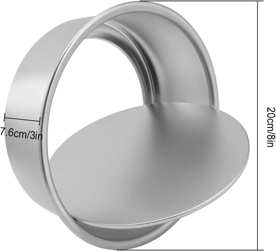 Draftor 2 Pack 8 inch Round Cake Tin Set including Loose Base - Image 3
