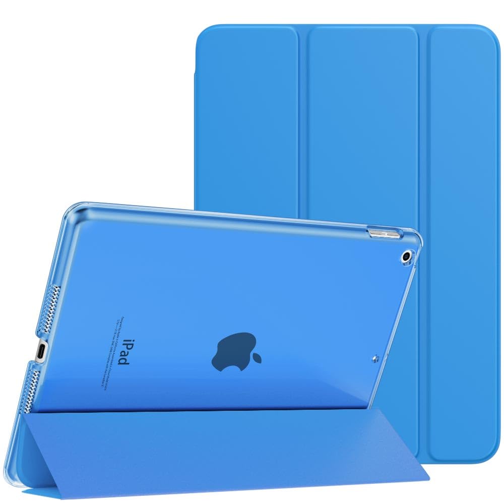 MoKo Case for iPad 10.2 iPad 9th Generation 2021/ iPad 8th Generation 2020/ iPad 7th Generation 2019, Slim Stand Hard Back Shell Smart Cover Case for iPad 10.2 inch, Auto Wake/Sleep, Blue Wave — image 1