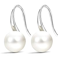SLUYNZ Orecchini Pendenti In Argento 925 Con Perle E Catena - Orecchini Lunghi Eleganti A Goccia Per Donna - Tassello Di Perle Per Matrimonio E Cerimonia