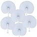 Pangda 24 Pack Folding Fans Round Paper Fans Assortment with Plastic Handle for Wedding Favor Party Bag Filler(White)