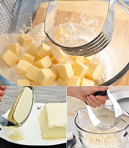 Hibery Pastry Dough Blender Flour Cutter Professiona Pastry Mixer With Heavy Duty Stainless Steel Blades