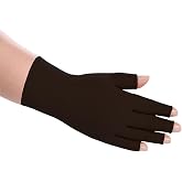 Juzo Soft Seamless Compression Gloves &amp; Gauntlets, 15-20 mmHg, Glove | Fingerless Gloves for Women &amp; Men for Swelling, Preventative, Mild Edema &amp; Lymphedema Management | Black, Medium, Right