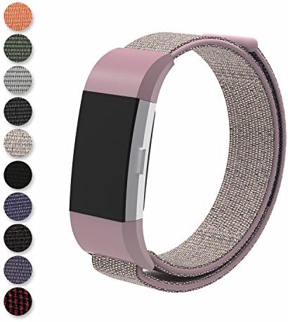 Feskio Fitbit Charge 2 Smartwatch Loop Band, Woven Nylon Band Loopback Closure Wrist Strap Replacement Watch Band Strap Sport Bracelet for Fitbit Charge2 Smartwatch