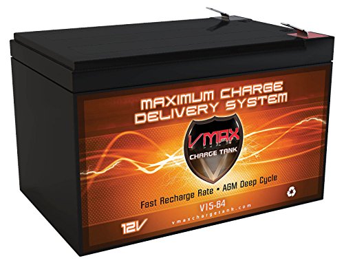 VMAX64 12V 15Ah Shoprider Mobility Dasher 4 AGM Scooter Battery Upgrades 12ah
