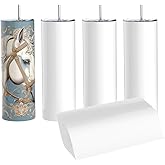 30 Oz Sublimation Skinny Tumbler Set, Stainless Steel Straight Skinny Travel Tumbler Bulk With Sublimation Shrink Wrap Films, Birthday Diy Gift For Women Friends Sisters, 4 Pack (30 OZ, 4, Count)