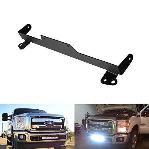iJDMTOY For 2011-2016 Ford F-250 F-350 Lower Bumper Grill Mounting Bracket (Compatible with 20-22" Straight LED Work Light Bar)