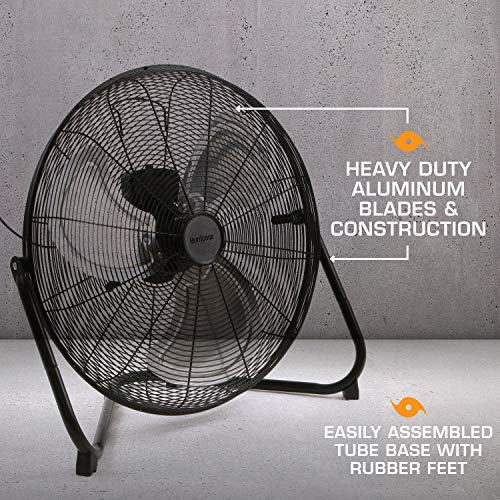 Hurricane Floor Fan 20 Inch, Pro Series, High Velocity, Heavy