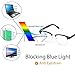 Cyxus Blue Light UV Blocking Computer Glasses Women Men, Anti Eye Strain Eyewear (Black, spring hinge,Medium)