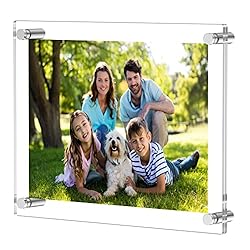 NIUBEE 8.5x11 Clear Acrylic Wall Mount Floating