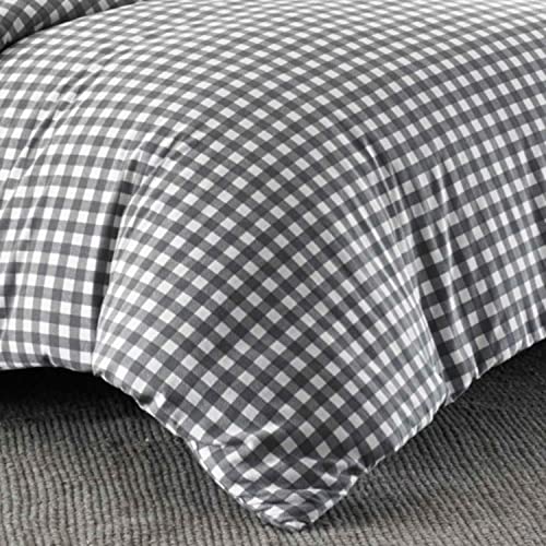 Eddie Bauer Queen Duvet Cover Set, Reversible Flannel Bedding with