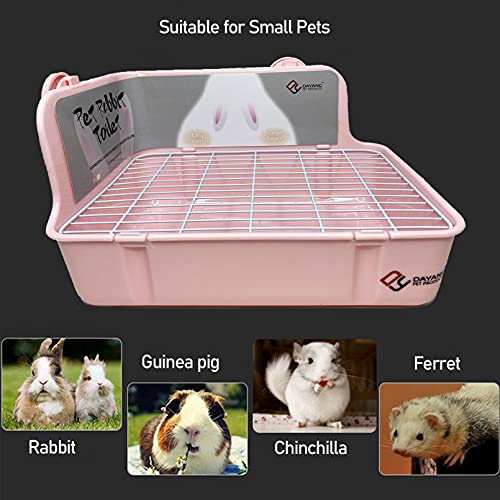 Ferret Chinchilla Litter Pan Extra Large Corner Litter Box For Rabbits & Guinea Pigs - 18.3" Fan-Shaped Potty With Anti-Spill Guard Extra Large Corner Pet Toilet