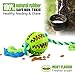 CHLEBEM Puppy Toys Interactive Dog Toys Balls for Small Medium Dogs Chew Teething Teeth Cleaning Treat Dispensing Durable Rubber Ball Dog Rope Toy for Tug of War Playing(Green)