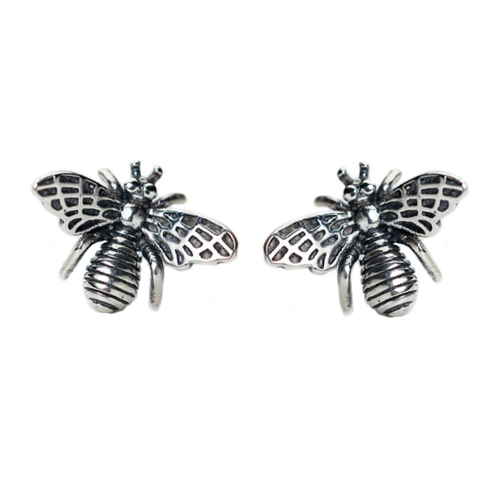 Helen de Lete Original Vintage Bee 925 Sterling Silver Earrings