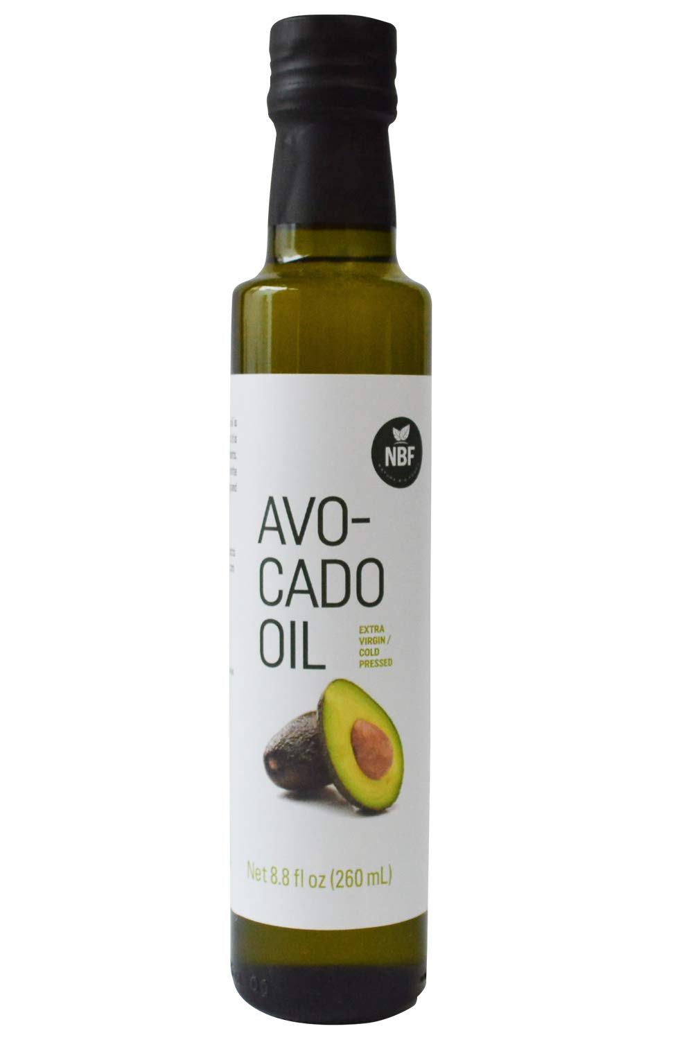 nbf natura bio foods NBF 100 Pure Avocado Oil Extra Virgin 8.8 Oz Cold Pressed NonGMO Cooking