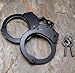 Black Steel Double Lock Real Hand Cuffs Police Handcuffs with Keys Authentic Jc02