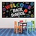 Back to School Banner Decorations - First Day of School Classroom Party Backdrop Supplies