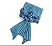 SENGTH Blue Crochet Knitted Mermaid Tail Blanket for Kids Girls Children Dressing Up Toys Party Birthday Gifts 56'' x 28''