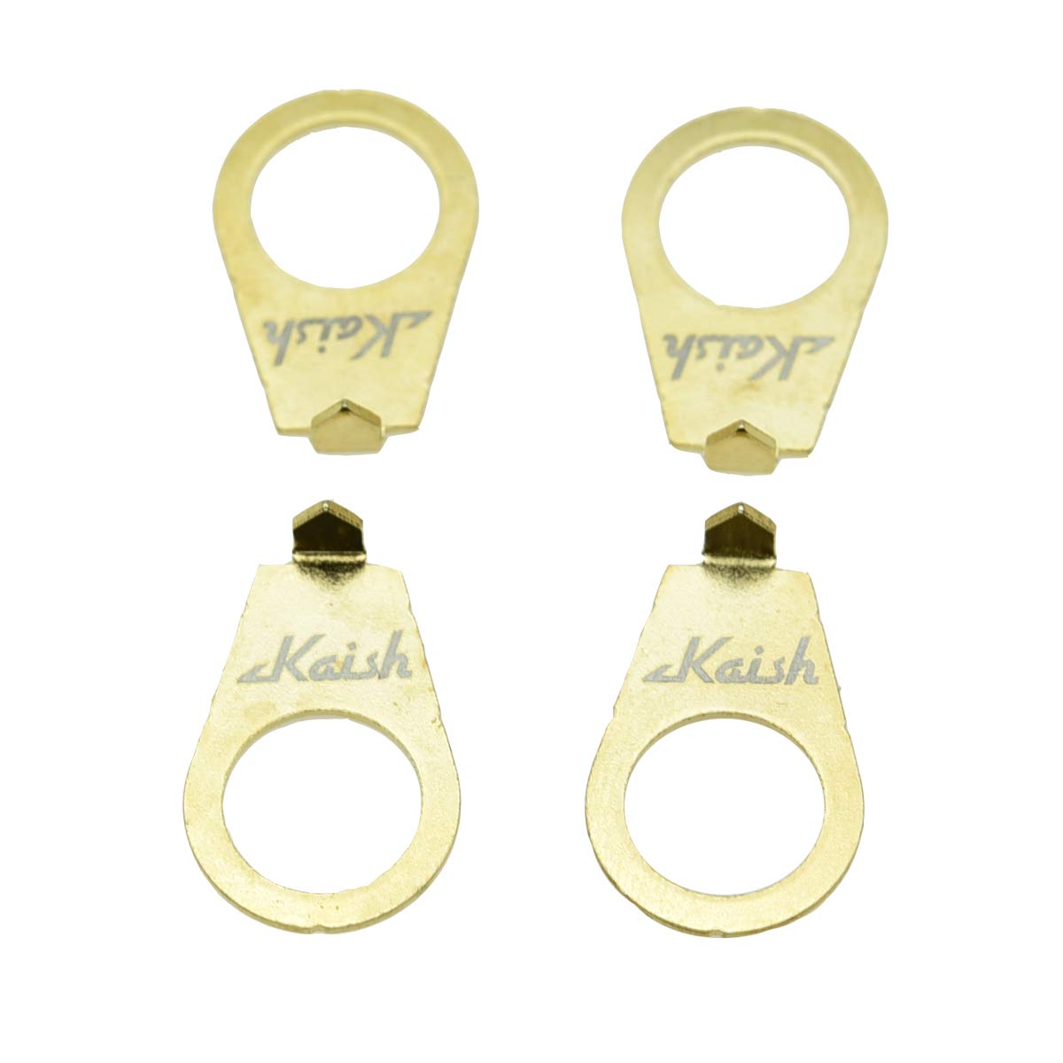 KAISH Set of 4 LP Guitar Knobs Pointer Plate 3/8" Knob Position Indicator for USA LP Les Paul or CTS Pots Gold